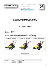 Eco Tech TRT 60 Swing Gebruikshandleiding