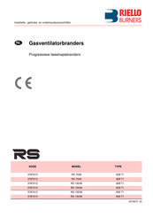 Riello Burners RS 100/M Installatie-, Gebruiks- En Onderhoudsvoorschriften