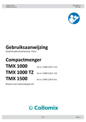 Collomix TMX 1500 Gebruiksaanwijzing