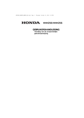 Honda HHH25S Gebruikershandleiding