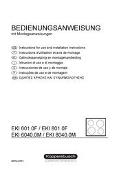 Kuppersbusch EKI 601.0F Gebruiksaanwijzing En Montagehandleiding