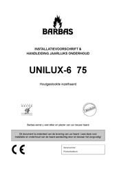 barbas UNILUX-6 75 Installatievoorschrift En Handleiding Jaarlijks Onderhoud