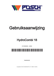 Posch HydroCombi 18 PZE5,5 Gebruiksaanwijzing