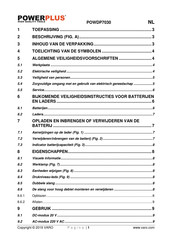 Powerplus POWDP7030 Gebruiksaanwijzing