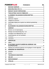 Powerplus POWE20010 Gebruiksaanwijzing