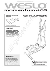 Weslo Momentum 405 Gebruiksaanwijzing