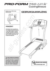 Pro-Form 760 AIR CoolingBreeze Gebruiksaanwijzing