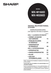 Sharp MX-M160D Gebruiksaanwijzing