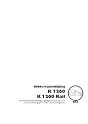 Husqvarna K 1260 Rail Gebruiksaanwijzing