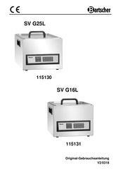 Bartscher SV G16L Gebruiksaanwijzing