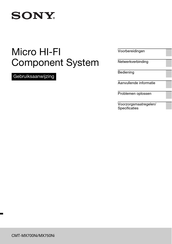 Sony CMT-MX750Ni Gebruiksaanwijzing