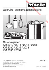 Miele KM 2030 Gebruiks- En Montagehandleiding