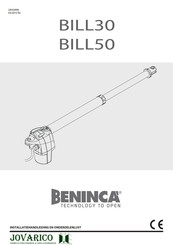 Beninca BILL50 Installatiehandleiding En Onderdelenlijst