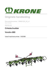 Krone Vendro 680 Originele Handleiding