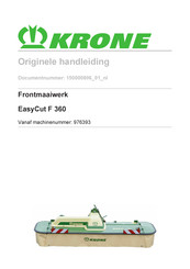 Krone EasyCut F 360 Originele Handleiding