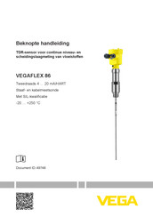 Vega VEGAFLEX 86 Beknopte Handleiding