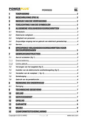 Powerplus POWX033 Handleiding