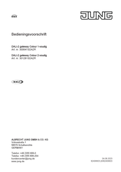 Jung KNX DALI 2 300641SDA2R Bedieningsvoorschrift