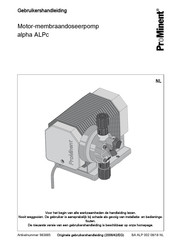 ProMinent alpha ALPc Gebruikershandleiding