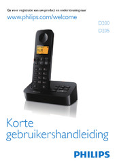 Philips D205 Korte Gebruikershandleiding