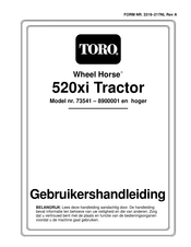 Toro Wheel Horse 520xi Tractor Gebruikershandleiding