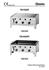 Bartscher TB1000R Gebruiksaanwijzing