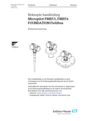 Endress+Hauser Micropilot FMR54 HART Beknopte Handleiding