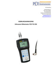 PCE Instruments PCE-TG 250 Gebruiksaanwijzing