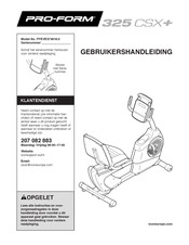 Pro-Form 325 CSX+ Gebruikershandleiding