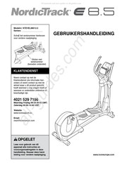 NordicTrack E 8.5 Gebruikershandleiding