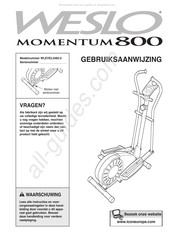 Weslo MOMENTUM 800 Gebruiksaanwijzing