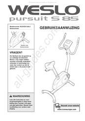 Weslo pursuit S 85 Gebruiksaanwijzing