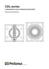 PRESONUS CDL Series Gebruikershandleiding