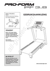 Pro-Form PF 3.8 Gebruiksaanwijzing