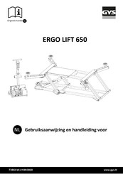 GYS ERGO LIFT 650 Gebruiksaanwijzing