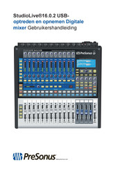 PRESONUS StudioLive 16.0.2 USB Gebruikershandleiding