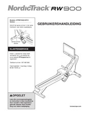 NordicTrack RW900 Gebruikershandleiding