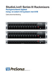 PRESONUS StudioLive III 16R Gebruikershandleiding