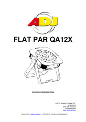 ADJ Flat Par QA12X Gebruikershandleiding