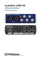 PRESONUS AudioBox USB 96 Gebruikershandleiding