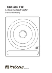 PRESONUS Temblor T10 Gebruikershandleiding