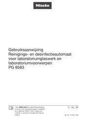 Miele PG 8583 Gebruiksaanwijzing