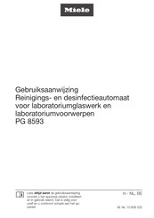 Miele PG 8593 Gebruiksaanwijzing