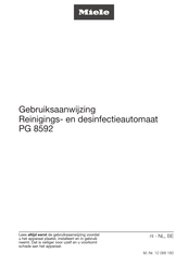 Miele PG 8592 Gebruiksaanwijzing