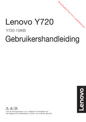 Lenovo Y720-15IKB Gebruikershandleiding