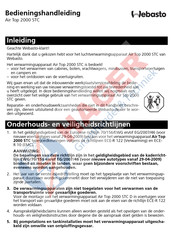 Webasto Air Top 2000 STC B Bedieningshandleiding