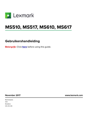 Lexmark MS610dn Gebruikershandleiding