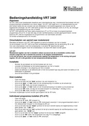 Vaillant VRT 340f Bedieningshandleiding