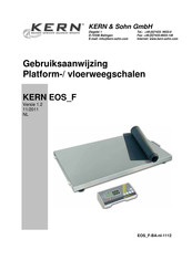 KERN and SOHN EOS F Series Gebruiksaanwijzing