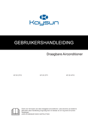 Kaysun KP-35 CP10 Gebruikershandleiding